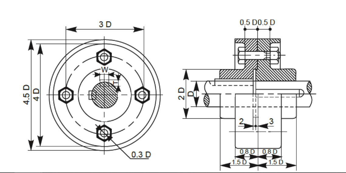 Flange Coupling ENGINEERING DRAWING