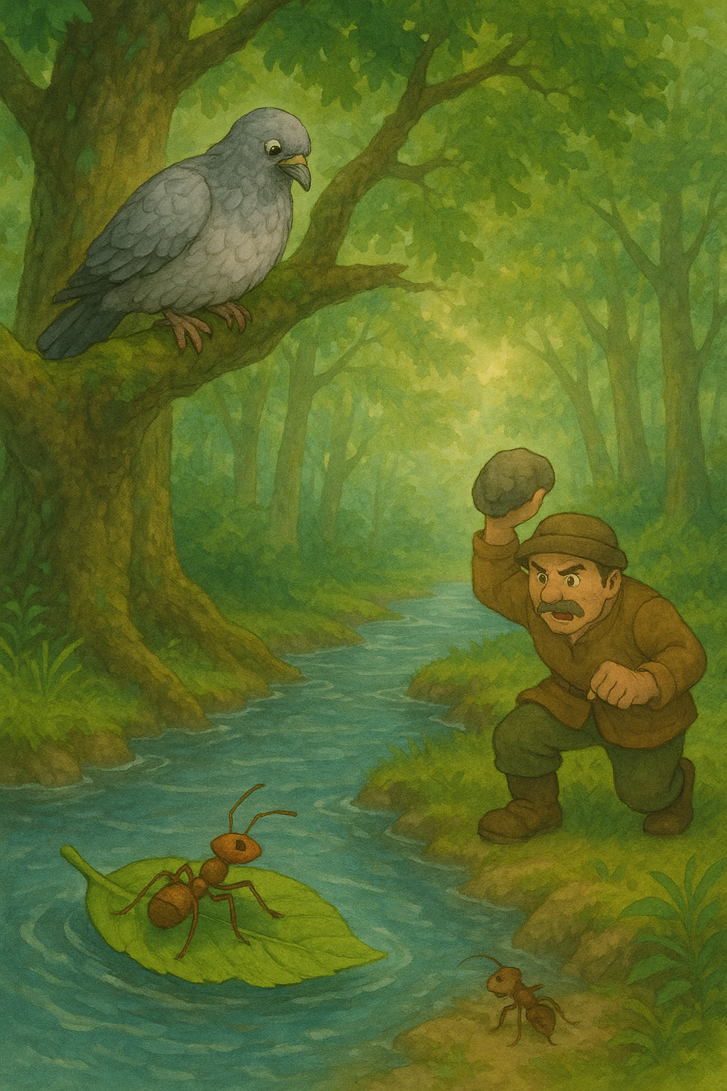 कबूतर और चींटी